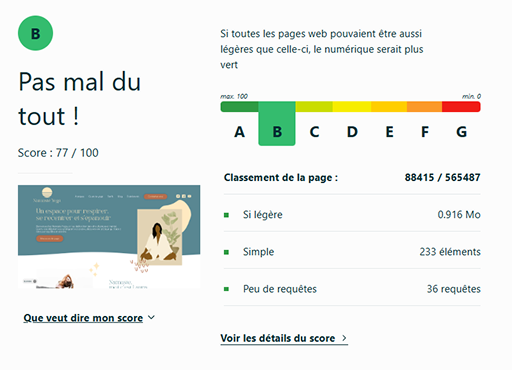 Eco index Namaste Yoga